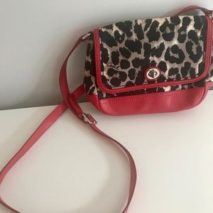 Leopard Coach Cross Body Bag